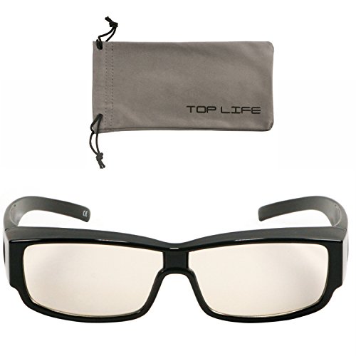 Blaulicht Computer-Brille - Großflächig Umfassendes Gestell für einen Erstklassigen Schutz - Begrenzen Sie die Bildschirmmüdigkeit (Computer, Smartphone, Tablet, TV), Verbessert den Lesekomfort, Fördert Besseres Einschlafen (Access)