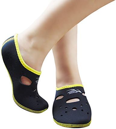 Water Socks SCONFID 3MM Anti-slip Neoprene Beach Socks Using for swimming Kayaking Boating Diving or Yoya (Black XXL)