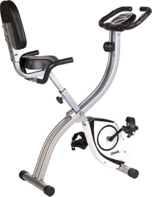 SportPlus Vélo d'Appartement / S-Bike - Ordinateur de Contrôle - Système de Freinage Magnétique Haute Performance - Pliable et ultra Compact - 8 niv. de Résistance - Jusqu'à 100 kg