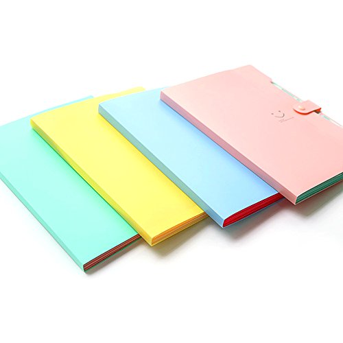 Folder Zhi Jin de 5  bolsillos y pesta  as Candy tama  o A4  carta  carpeta clasificadora estilo acorde  n con clip de bot  n  color rosa