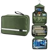 ✔ Tragbarer und bequemer Zugang: Der robuste Griff erleichtert das Mitnehmen des kulturbeutel überall, z. B. im Bad, im Fitnessstudio, im Make-up-Raum oder am Strand. Durch das hängende und sichtbare Design finden Sie in vier Fächern auf einen Blick, was Sie brauchen.