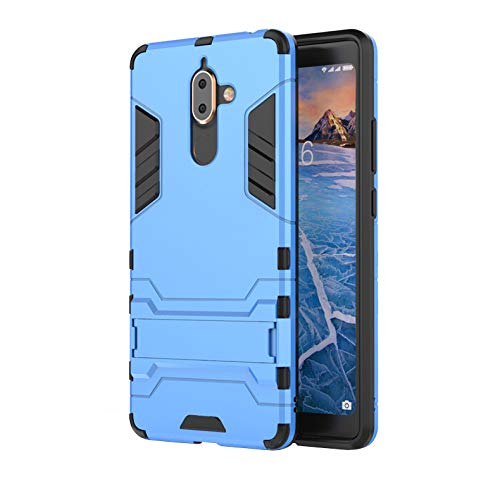 PDair Nokia 7 Plus Tough Armor Back Cover (Blue), Shockproof Back Shell [Kickstand Function], Luxury Tough Armor Protective Case for Nokia 7 Plus