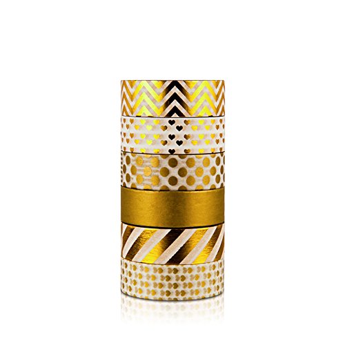 Très Chic Mailanda 6er Set Washi Tape Masking tape Klebeband Dekoband(P1005) - 3