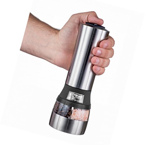 MagiDeal Salz und Pfeffermühle, Elektrische Gewürzmühle aus Edelstahl - 6