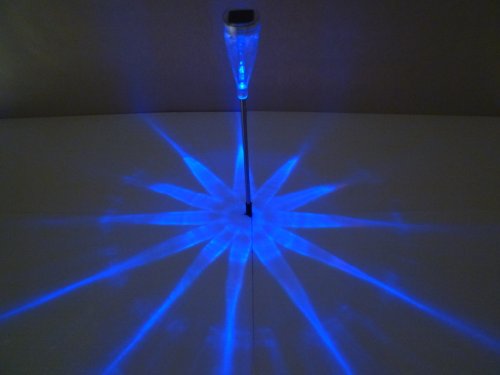 Tulpe 3er Set Solargartenleuchte Solarwegeleuchte aus Edelstahl und hochwertigem Kunststoff, je 2 LEDs 1 x mit Farbwechsler 1 x weißes Dauerlicht - 5