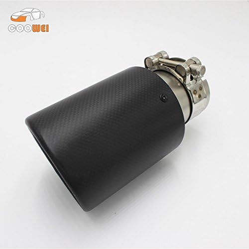 1pcs Inlet 2.5'' (63mm) Outlet 4'' (101mm) Universal Carbon Fiber Exhaust tip muffler pipe …