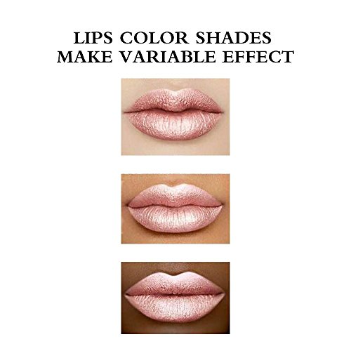 mlmsy Metallic Farben Matt Liquid Lippenstift nachhaltig matt Liquid Lippenstift in ein Metallic Hue, Gold / Pink, Gold Pink - 4