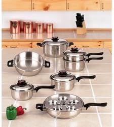 17Pc Waterless Cookware Set