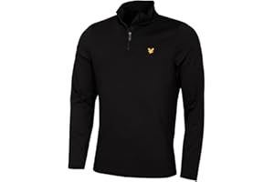 Lyle & Scott Mens Technical Quarter Zip Midlayer Branded Golf Sweater