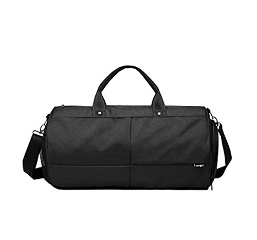 Mioy Moda Hombre Gran capacidad Bolsa de deportes totalizadores Travel Duffle Vintage Bolsas de Viaje Impermeable Equipaje de Mano (Negro)