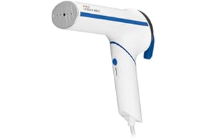 Polti Vaporella Vertical Styler GSM50B, Ferro da Stiro Verticale Portatile con Manico Pieghevole, Riscaldamento in 30 Sec, Bianco e Blu