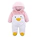 Gaorui Newborn Unisex Baby Plush Hooded Romper Animal Costume Winter Jumpsuit All In One Snowsuit Cartoon Onesie Thicken Outfits Suit