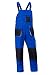 Produktbild strongAnt Männer Latzhose OVE mit Volumentaschen, Canvas Baumwolle/Polyester 270g Kombi-Hose, Arbeitshose mit Kniepolstertaschen - Größe: 50, Farbe: Kornblau-Schwarz