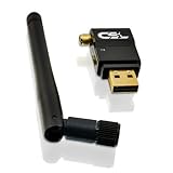  CSL - 300 Mbit/s WLAN Stick Gold Edition C101 mit Antennenbuchse und abnehmbarer Antenne  Wireless LAN  USB 2.0 Stick  Mini Dongle 802.11n/b/g  SMA Buchse 150 54  Windows 7 + Windows 8 fähig  besonders hohe Reichweite