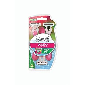 Wilkinson Sword Quattro for Women Sensitive Women's Disposable Razors, 3 + 1 Items, 4 Pieces (Pack of 1) - Image 2