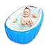 Produktbild jgashf Baby Aufblasbare Badewanne Neugeborene Anti-Rutsch Schwimmbad faltbar Summer Schwimmbecken Planschbecken Kinder Badebecken (Freie Größe, Blau)