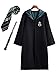 Produktbild FStory&Winyee Kinder Erwachsene Cosplay Kostüm Harry Potter Kostüm Umhang Film Fanartikel Outfit Set Zauberstab Krawatte Schal Brille Karneval Verkleidung Fasching Halloween schwarz 115-185 Groß Größe