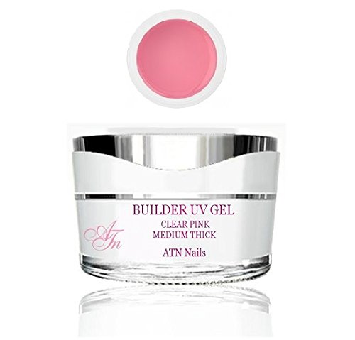 ATNails Professional UV Nail Gel /Builder- clear pink-Medium thick 5ml