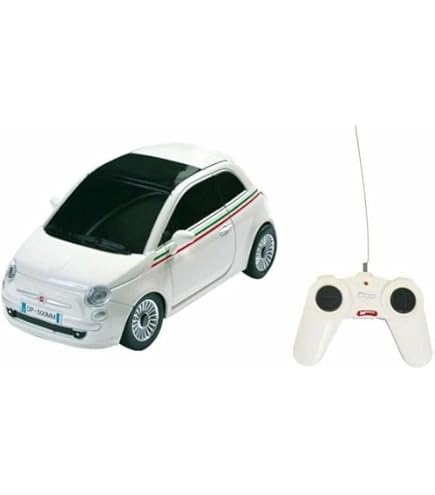 Mondo Motors - 63001 - Voiture Radio Commande - Nuova Fiat 500 - Echelle 1/ 24 - Coloris aléatoire, Blanc
