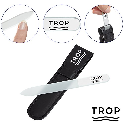 Trop Premium Glasnagelfeile inklusive hochwertigem Etui, für perfekte Nagelpflege Nagelfeile aus Glas / Kristall-Nagelfeile / Maniküre / Pediküre - 2