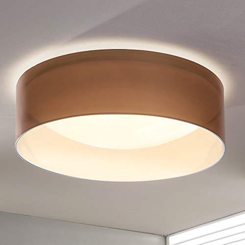 Preisvergleich Produktbild LED-Deckenlampe Jamilia Kunststoff Sepia Deckenleuchte Küche Flur Lampenwelt LED