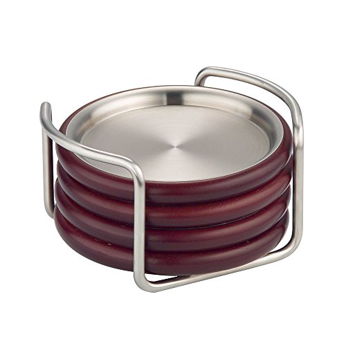 InterDesign 51468EU Timbro Untersetzer-Set 4, holz / satiniert