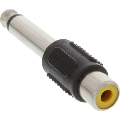 Audio Adapter - 6,3mm Klinke Stecker auf Cinch Buchse - Mono (5 Stück)