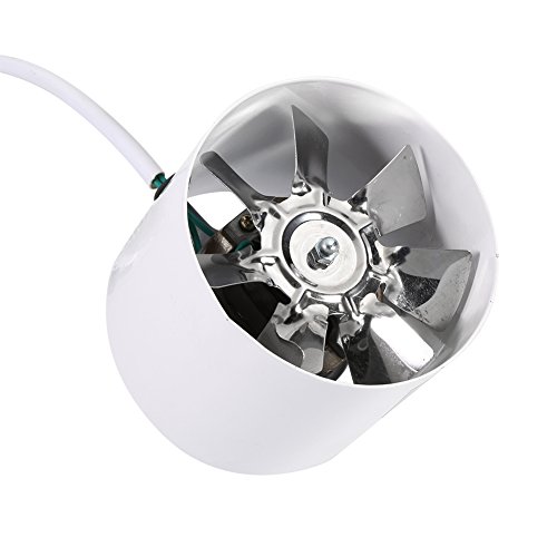 100mm Rohrventilator Rohrlüfter Lüfterflügel aus Stahl Drehzahl 2800R / Min Luftvolumen 140m³ / H 220V 20W - 6