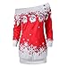 Produktbild Soupliebe Frauen Weihnachten 3D Print Party Brief Licht String Print Top Bluse Sweatshirt Kapuzen Sweatjacke Kapuzenpullover Hoodie Pullover