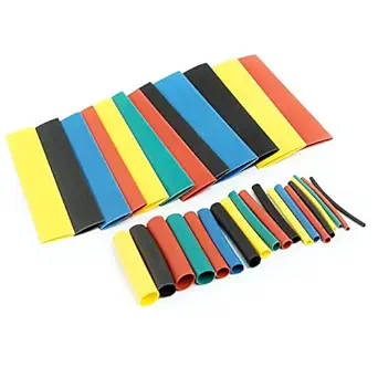 Rpi shop - 93 pieces Polyolefin Heat Shrink Tube, Insulated Wire Cable Sleeving Wrap, Multicolour - 8 Different Cut Size without Box (iPhone's lightning or charging cable repair sleeve)