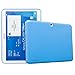 Produktbild Juppa® Samsung Galaxy Tab 4 10,1 Zoll SM-T530 SM-T531 TPU Gel Silikon Tasche Hülle Schutzhülle mit HD LCD Displayschutz Schutzfolie Folie (Blau / Blue)