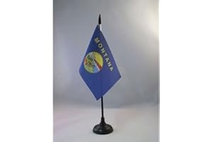 AZ FLAG - Tischflagge Montana - 15x10 cm - Bundesstaat Montana Tischfahne 10 x 15 Cm - Flaggen