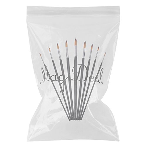 9 Stück Künstler malen mit dem Pinsel Set Runde Spitze Nylon Aquarell Acrylfarbe Haarbürsten - 2