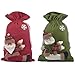 Produktbild Fun-Here Weihnachten Candy Taschen Weihnachtsmann Schneemann Geschenktüte mit Schneeflocke Treat Kordelzug Taschen für Party-Versorgung Xmas Home Decor 2St