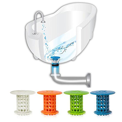 Badewanne abflussschutz, Bodenablauf Haarsieb Sieb Spüle Snare für Badewanne weiß - 6