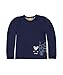 Steiff Baby Boys Sweatshirt 1/1 Arm Crew Neck Long Sleeve Sweatshirt, Blue (evening Blue Blue 3112), 0-3 Months (Manufacturer size: 56)