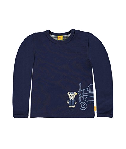 Steiff Baby Boys Sweatshirt 1/1 Arm Crew Neck Long Sleeve Sweatshirt, Blue (evening Blue Blue 3112), 0-3 Months (Manufacturer size: 56)