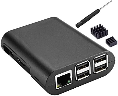 Kit for Raspberry Pi 3 Model B+ Plus Case with Aluminum Heatsink