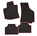 Produktbild CarFashion 242483 Auto Fussmatten Set ohne Mattenhalter Calypso-Textil, Rot, 4-teilig
