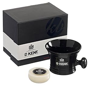Kent Porcelain Shaving Mug and Soap Black - Image 2