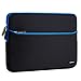 Price comparison product image Sleeve Case Evecase 15.6-Inch Ultra-Slim Neoprene Padded Sleeve Pouch Bag w/ Accessory Pocket for Laptop / Gaming Laptop / Notebook / Ultrabook / Chromebook (Black and Blue Trim)