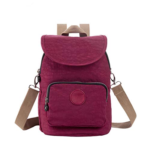 Preisvergleich Produktbild GAOXP Mütter und Kinder Pauschalreisen Essentials Multi Function große Kapazität Wasserdichte Mumie Beutel Mutterschafts Produkte Baby Rucksack Outdoor Tasche Fashion Windeltasche,WineRed