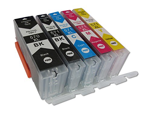 ESMOnline 5 komp. XL Druckerpatronen für Canon Pixma MG5750 MG5751 MG5752 MG5753 MG6850 MG6851 MG6852 MG6853 MG7750 MG7751 MG7752 MG7753