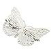 Price comparison product image Diadia Vintage Butterfly Hair Barrettes French Spring Clips Metal Clip for Women and Girls (White-Weiß)