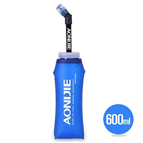 AONIJIE Foldable TPU Soft Long Straw Water Bottle Kettle Outdoor Sport Water bag with straw, 600ml AONIJIE Foldable TPU Soft Long Straw Water Bottle Kettle Outdoor Sport Water bag with straw, 600ml