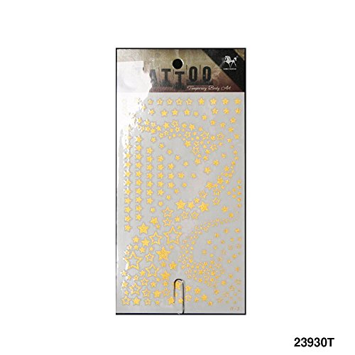 Preisvergleich Produktbild Goldene Glitzer-Tattoos mit vielen Sternen