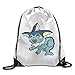 Produktbild GONIESA Fashion Unisex Gym Bag Vaporeon Laughing Funny Sackpack Backpack for Men and Women for School Gym Sport Running White