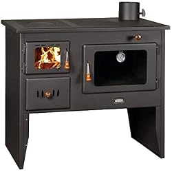 Prity Combustion Du Bois Cuisinière Poêle 15 kW avec Four et Fonte Haut Plaques Prity