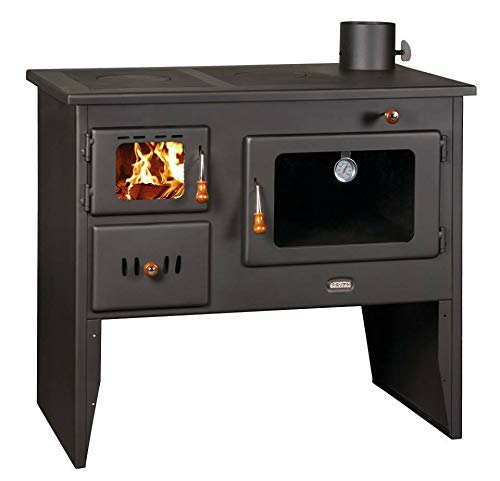 Prity Combustion Du Bois Cuisinière Poêle 15 kW avec Four et Fonte Haut Plaques Prity