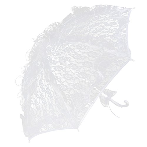 Preisvergleich Produktbild Boland 00556 - Schirm Lacy, weiß